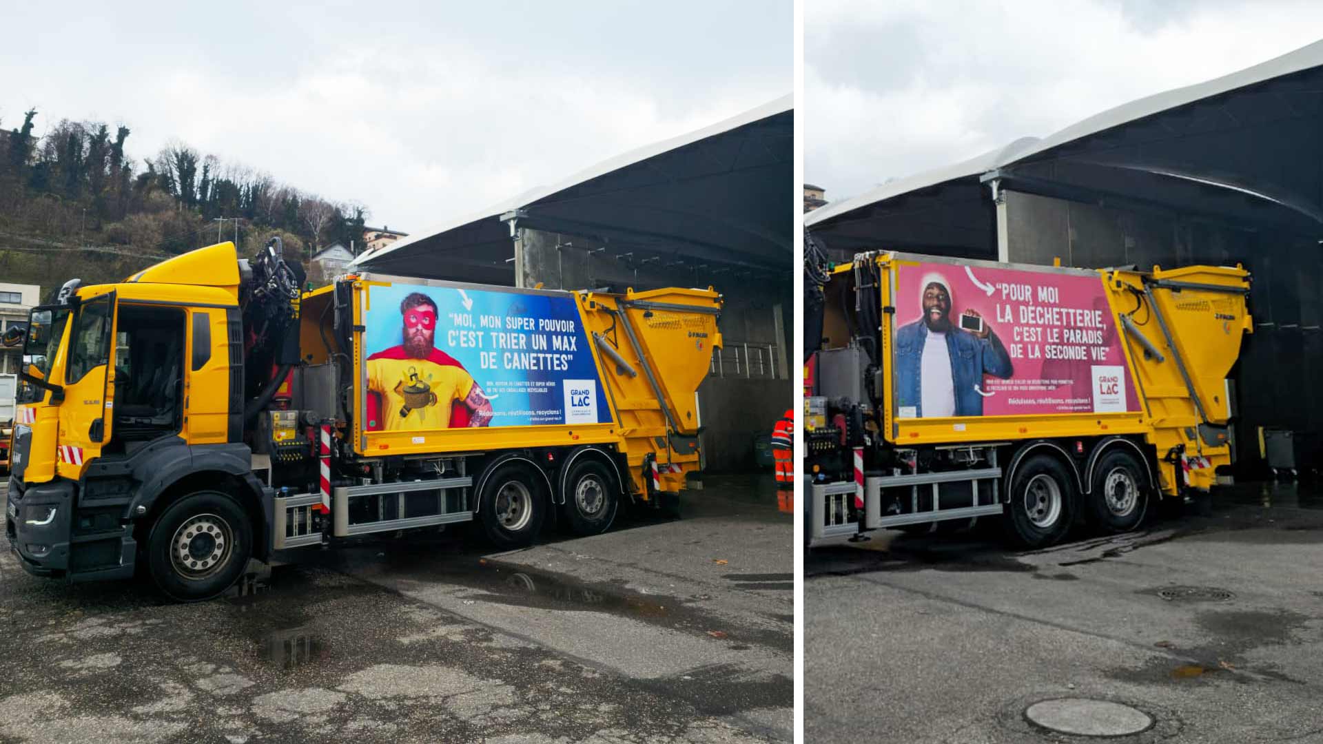 habillage camions déchets Grand Lac